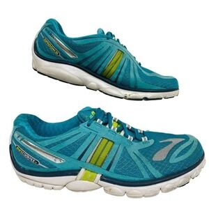 Brooks PureCadence 2 Womens Running Shoes Teal Yellow Stability Sneakers